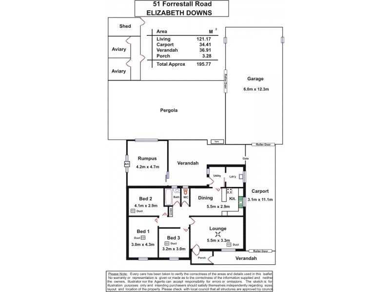 51 Forrestall Road, Elizabeth Downs SA 5113 Floorplan