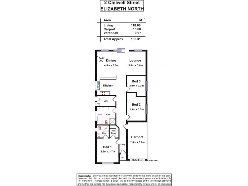 2 Chilwell Street, Elizabeth North SA 5113 Floorplan