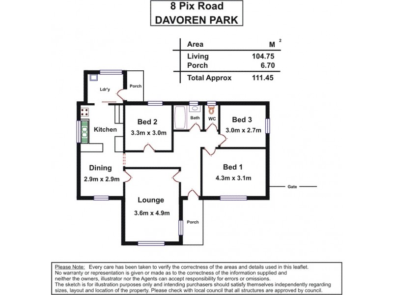 8 Pix Road, Davoren Park SA 5113 Floorplan