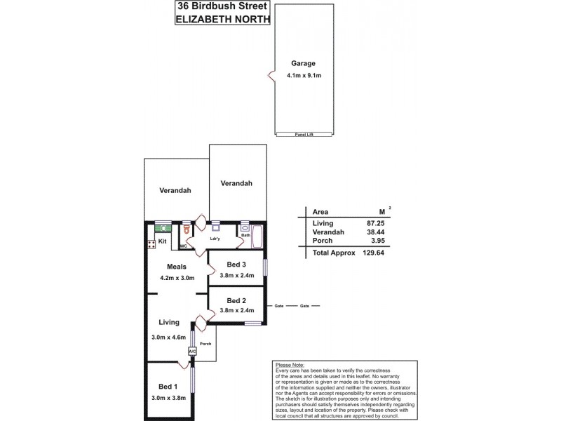 36 Birdbush Street, Elizabeth North SA 5113 Floorplan