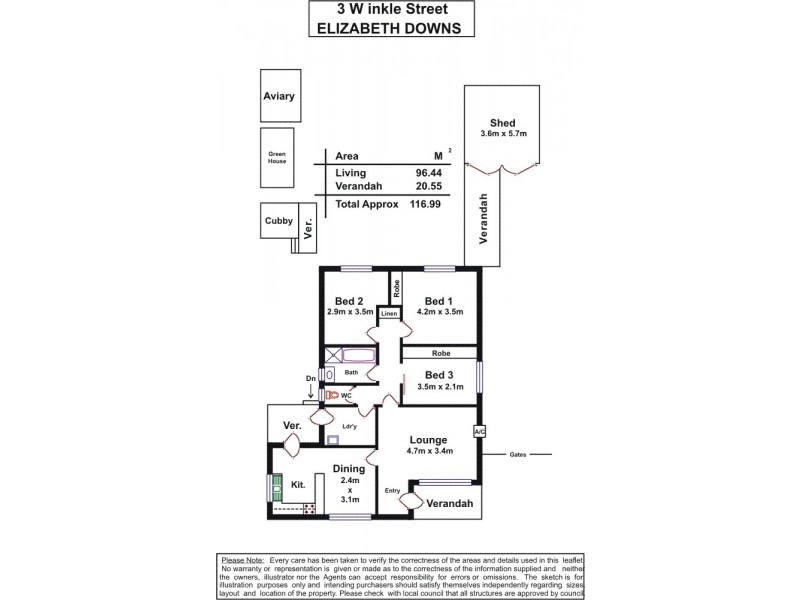 3 Winkle Street, Elizabeth Downs SA 5113 Floorplan