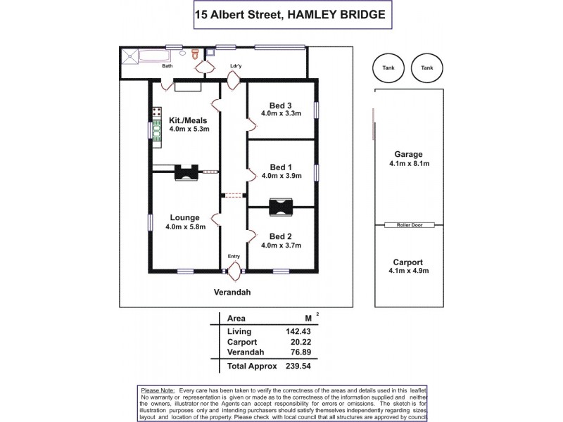 15 Albert Street, Hamley Bridge SA 5401 Floorplan