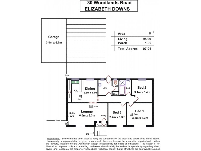 30 Woodlands Road, Elizabeth Downs SA 5113 Floorplan