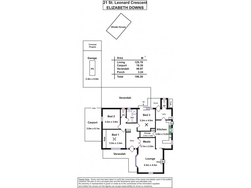 21 St Leonard Crescent, Elizabeth Downs SA 5113 Floorplan