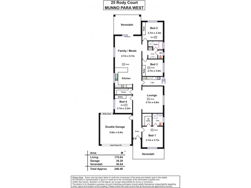 25 Rody Court, Munno Para West SA 5115 Floorplan