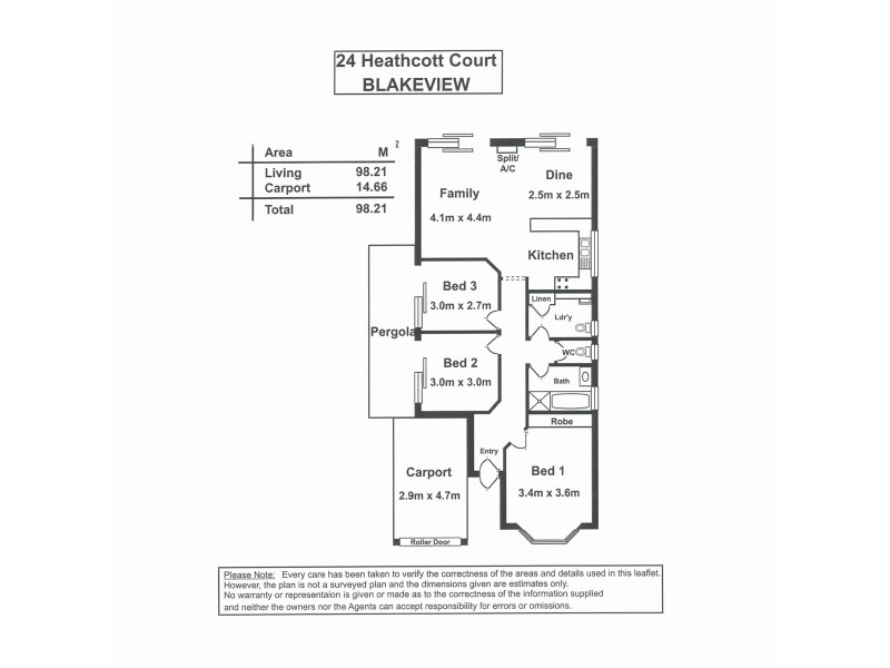 24 Heathcott Court, Blakeview SA 5114 Floorplan