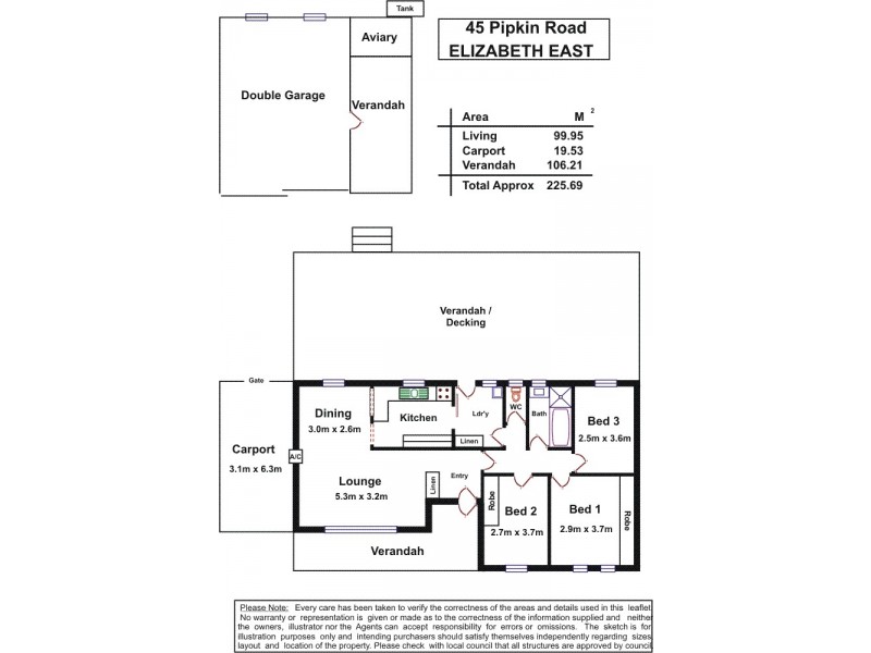45 Pipkin Road, Elizabeth East SA 5112 Floorplan