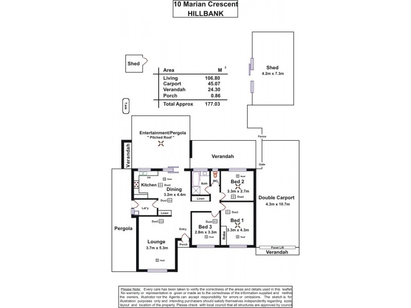 10 Marian Crescent, Hillbank SA 5112 Floorplan