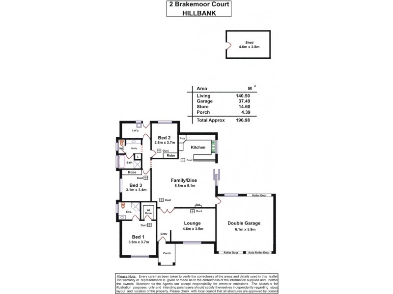 2 Brackenmoor Close, Hillbank SA 5112 Floorplan