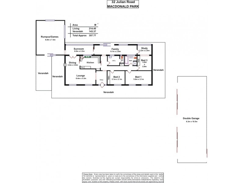 32 Julian Road, Macdonald Park SA 5121 Floorplan