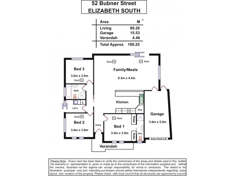 52 Bubner Street, Elizabeth South SA 5112 Floorplan
