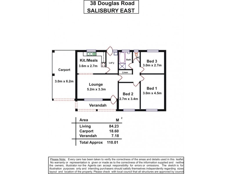 38 Douglas Road, Salisbury East SA 5109 Floorplan
