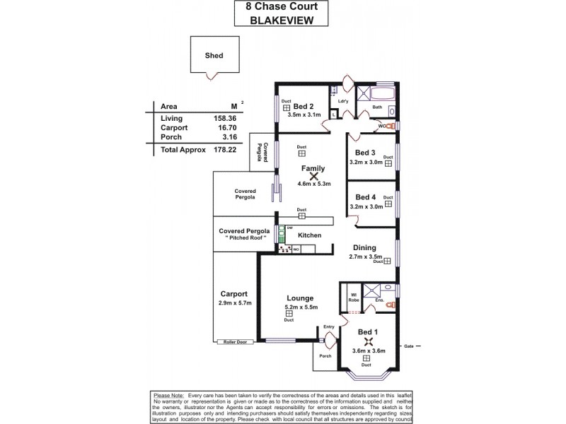 8 Chase Court, Blakeview SA 5114 Floorplan