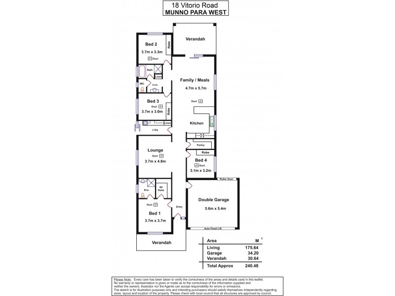 18 Vitorio Road, Munno Para West SA 5115 Floorplan