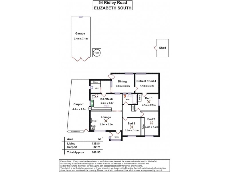 54 Ridley Road, Elizabeth South SA 5112 Floorplan