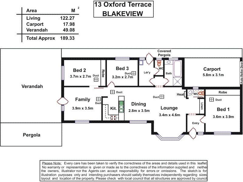 13 Oxford Terrace, Blakeview SA 5114 Floorplan