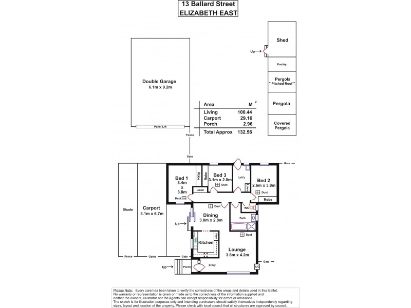 13 Ballard Street, Elizabeth East SA 5112 Floorplan