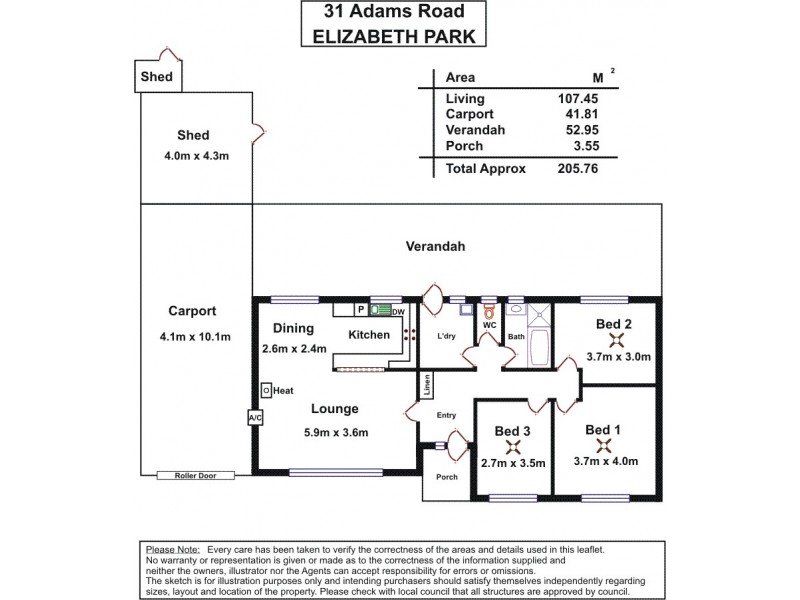 31 Adams Road, Elizabeth Park SA 5113 Floorplan