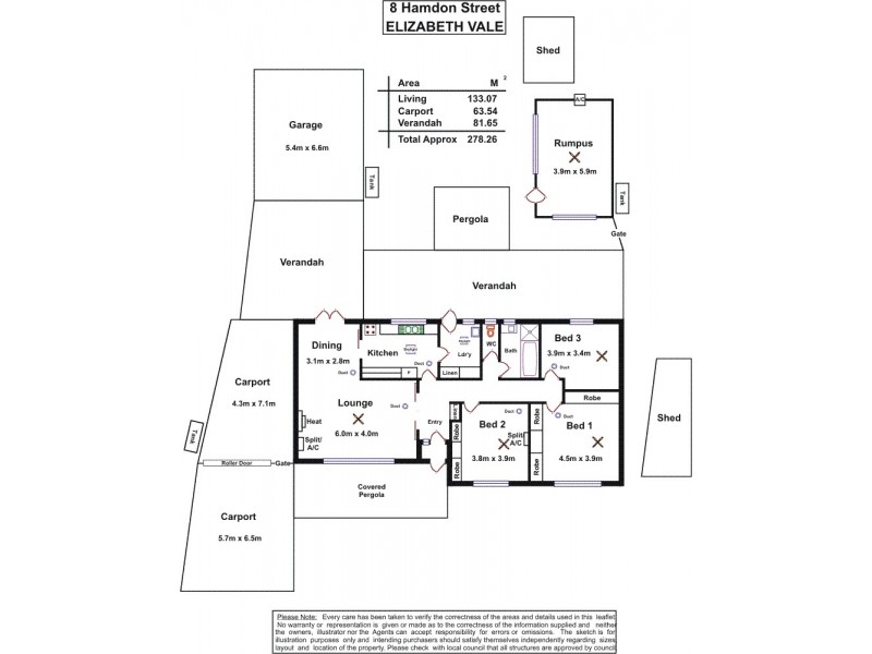 8 Hamdon Street, Elizabeth Vale SA 5112 Floorplan