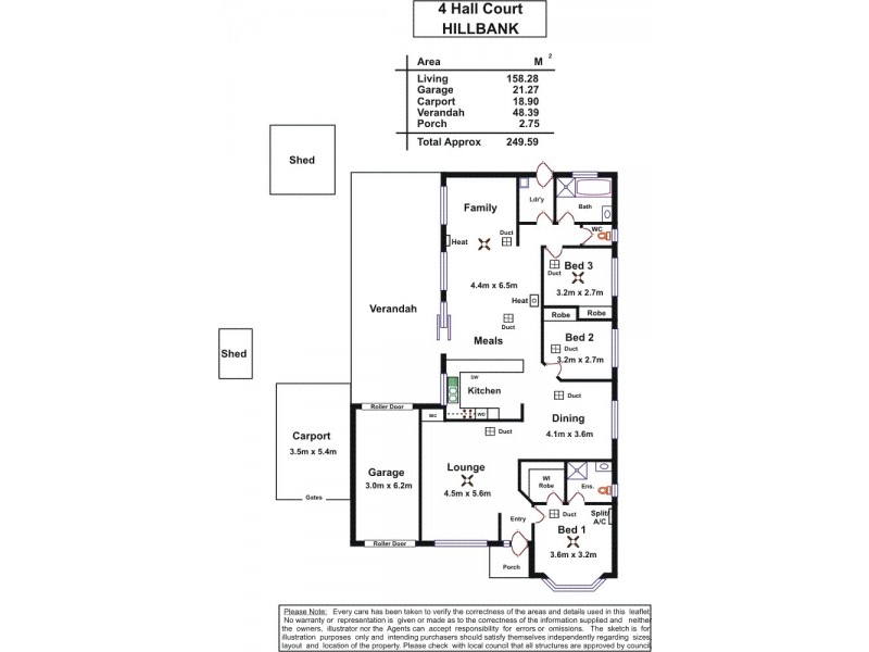 4 Hall Court, Hillbank SA 5112 Floorplan