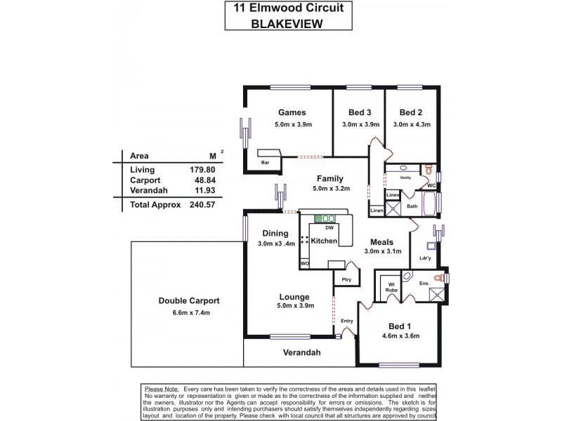 11 Elmwood Circuit, Blakeview SA 5114 Floorplan