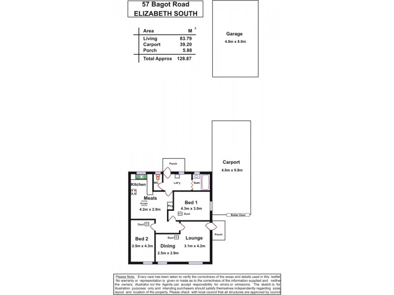57 Bagot Road, Elizabeth South SA 5112 Floorplan