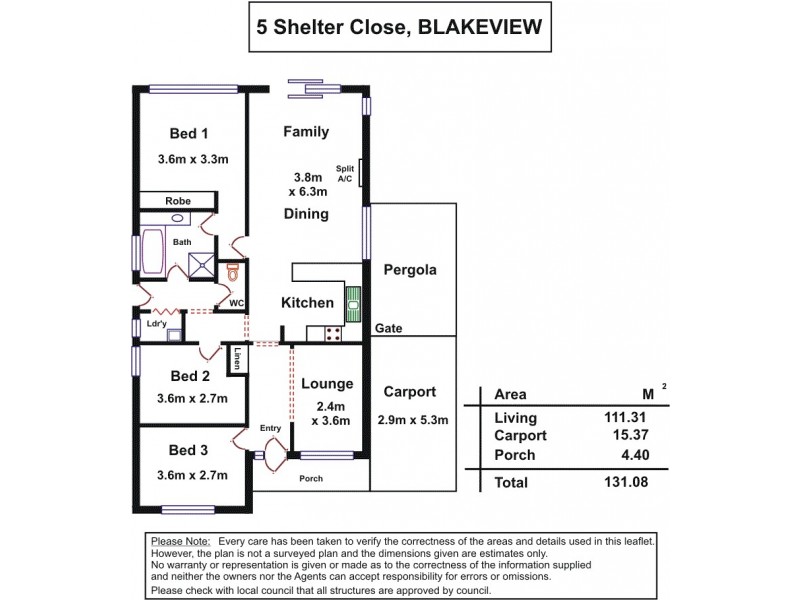 5 Shelter Close, Blakeview SA 5114 Floorplan