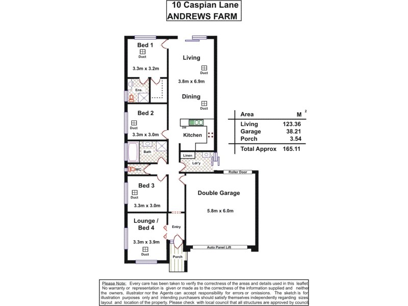 10 Caspian Lane, Andrews Farm SA 5114 Floorplan