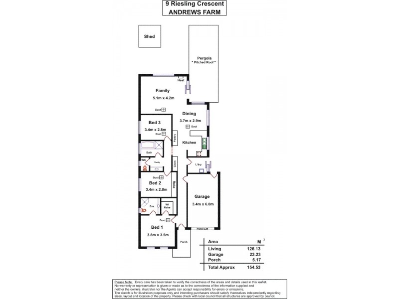 9 Riesling Crescent, Andrews Farm SA 5114 Floorplan