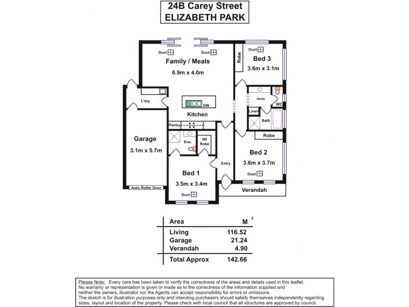 24B Carey Street, Elizabeth Park SA 5113 Floorplan
