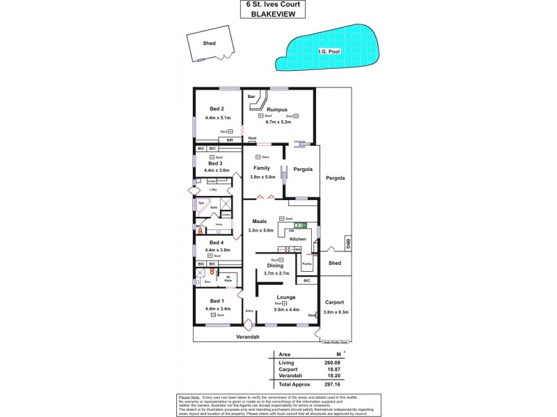 6 St Ives Court, Blakeview SA 5114 Floorplan