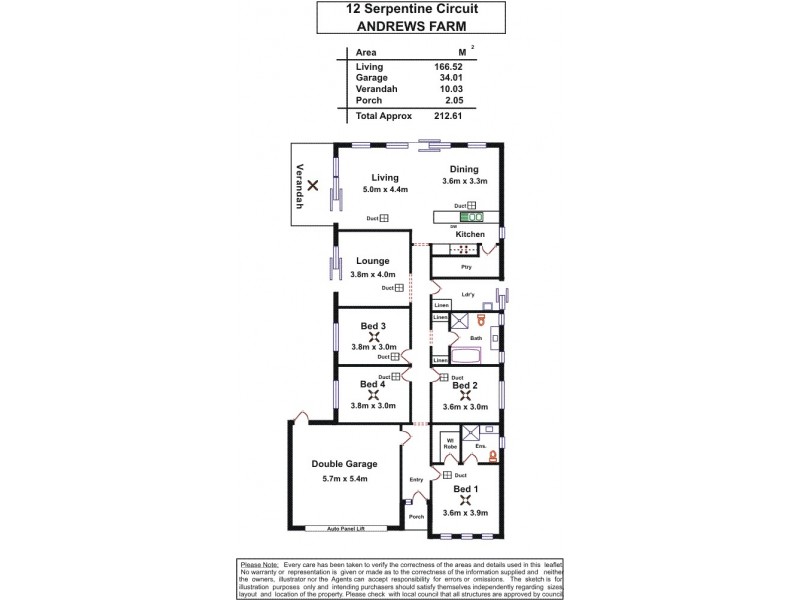 12 Serpentine Circuit, Andrews Farm SA 5114 Floorplan