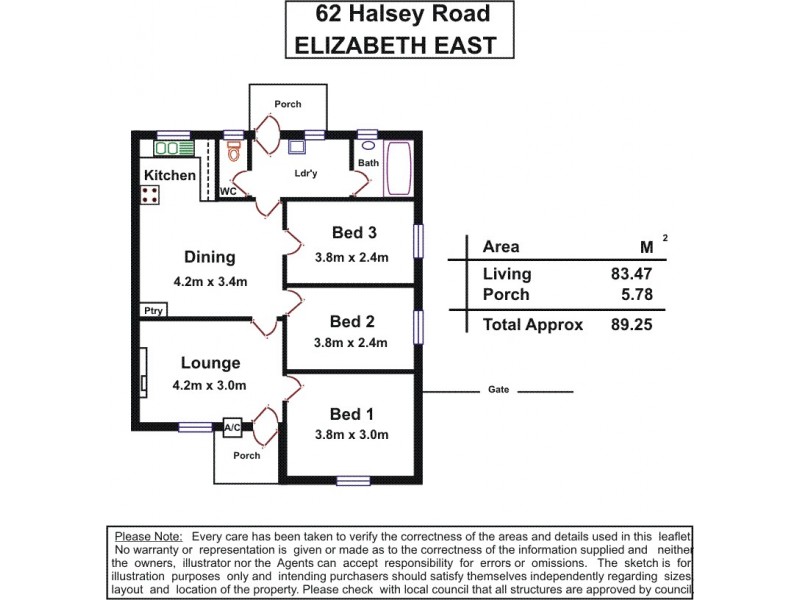 62 Halsey Road, Elizabeth East SA 5112 Floorplan