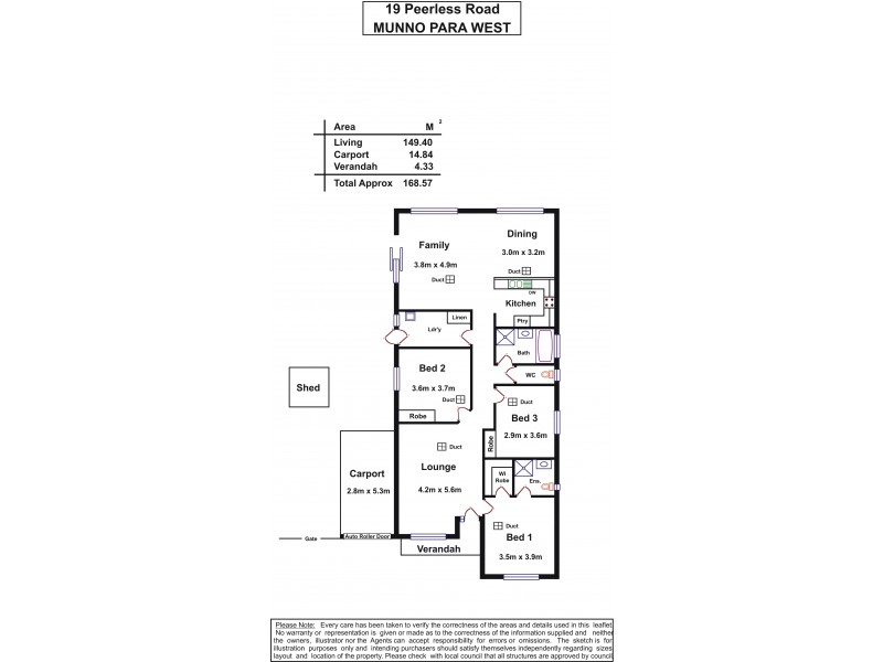 19 Peerless Road, Munno Para West SA 5115 Floorplan