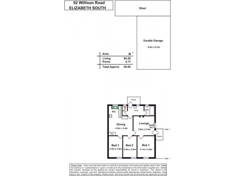 92 Willison Road, Elizabeth South SA 5112 Floorplan