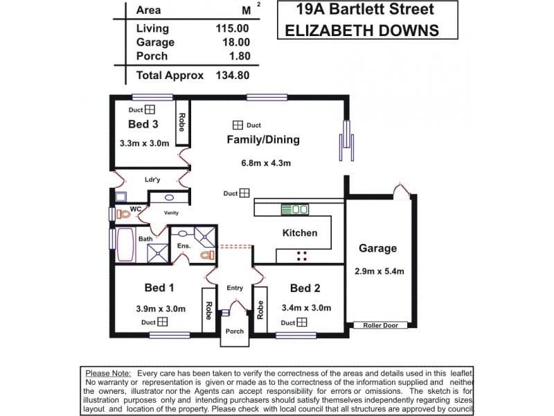 19A Bartlett Street, Elizabeth Downs SA 5113 Floorplan