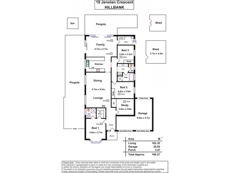 19 Jenolan Crescent, Hillbank SA 5112 Floorplan
