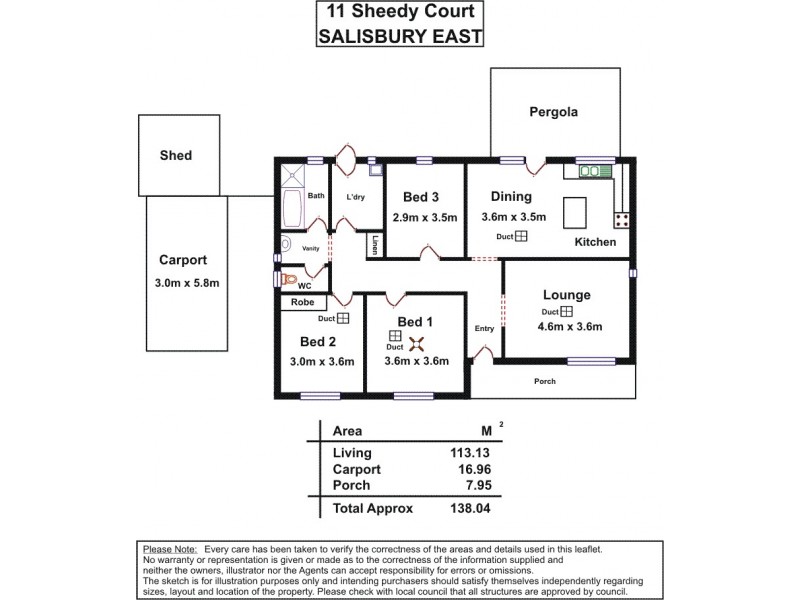 11 Sheedy Court, Salisbury East SA 5109 Floorplan