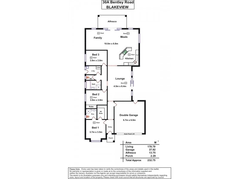 30a Bentley Road, Blakeview SA 5114 Floorplan