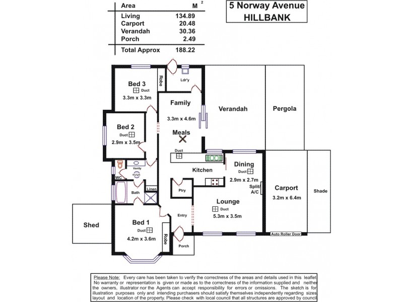 5 Norway Avenue, Hillbank SA 5112 Floorplan