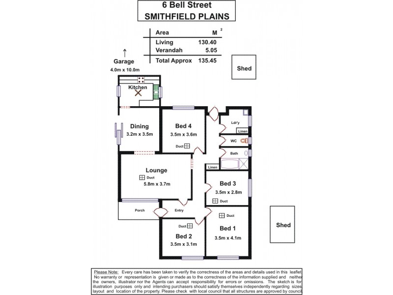 6 Bell Street, Smithfield Plains SA 5114 Floorplan