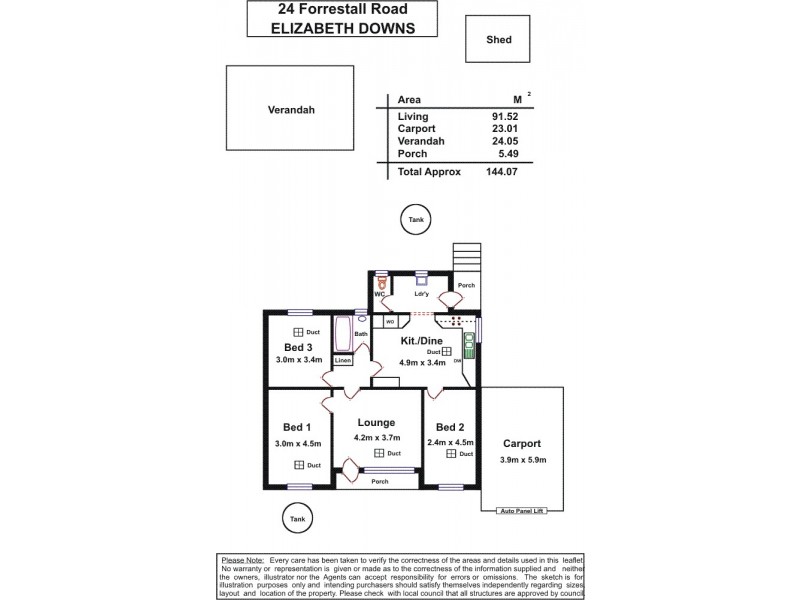 24 Forrestall Road, Elizabeth Downs SA 5113 Floorplan