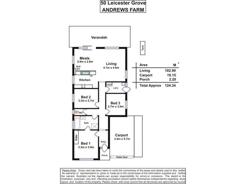 50 Leicester Grove, Andrews Farm SA 5114 Floorplan