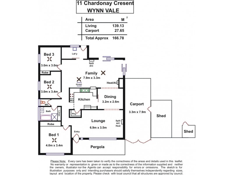 11 Chardonnay Court, Wynn Vale SA 5127 Floorplan