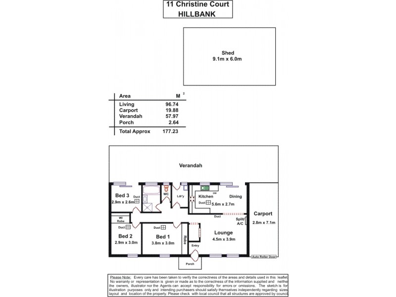 11 Christine Avenue, Hillbank SA 5112 Floorplan