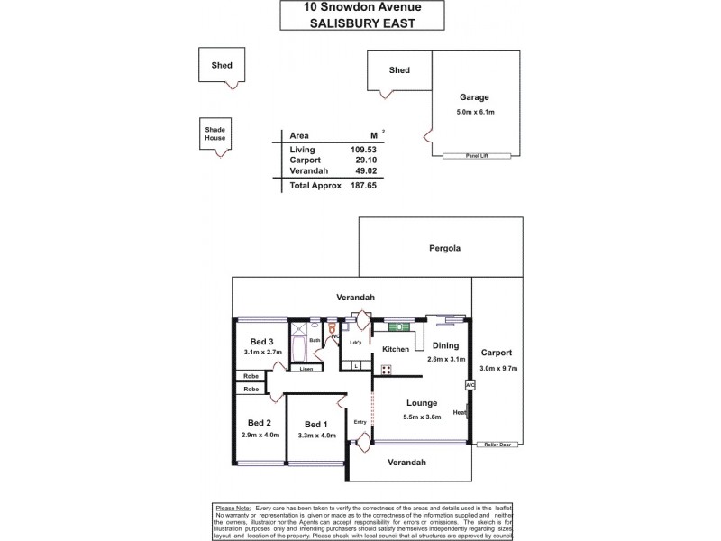 10 Snowdon Avenue, Salisbury East SA 5109 Floorplan