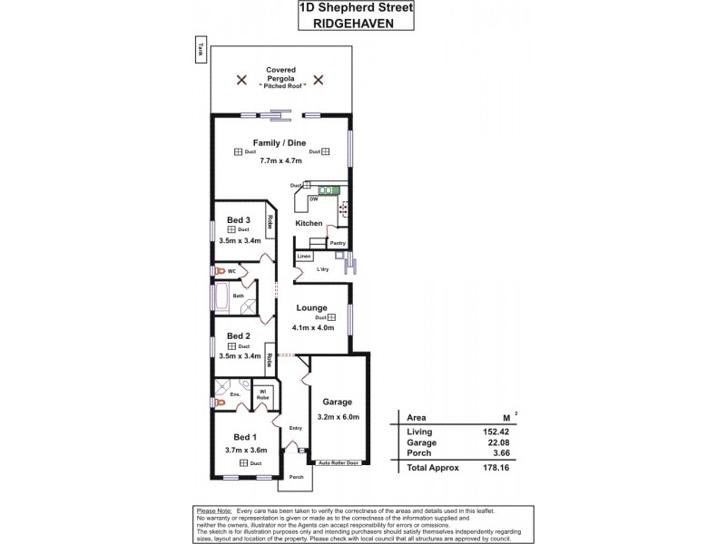 1D Shepherd Street, Ridgehaven SA 5097 Floorplan