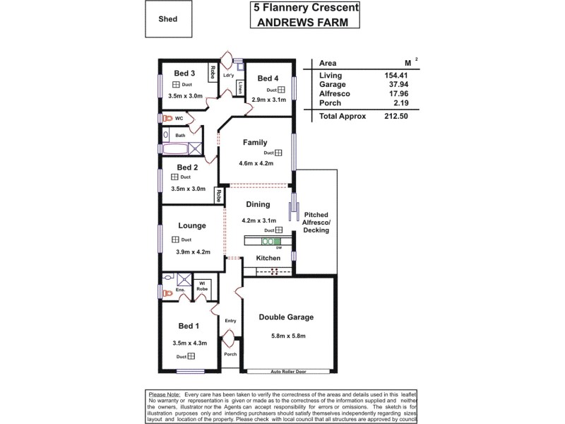 5 Flannery Crescent, Andrews Farm SA 5114 Floorplan