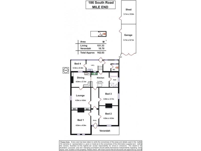 186 South Road, Mile End SA 5031 Floorplan