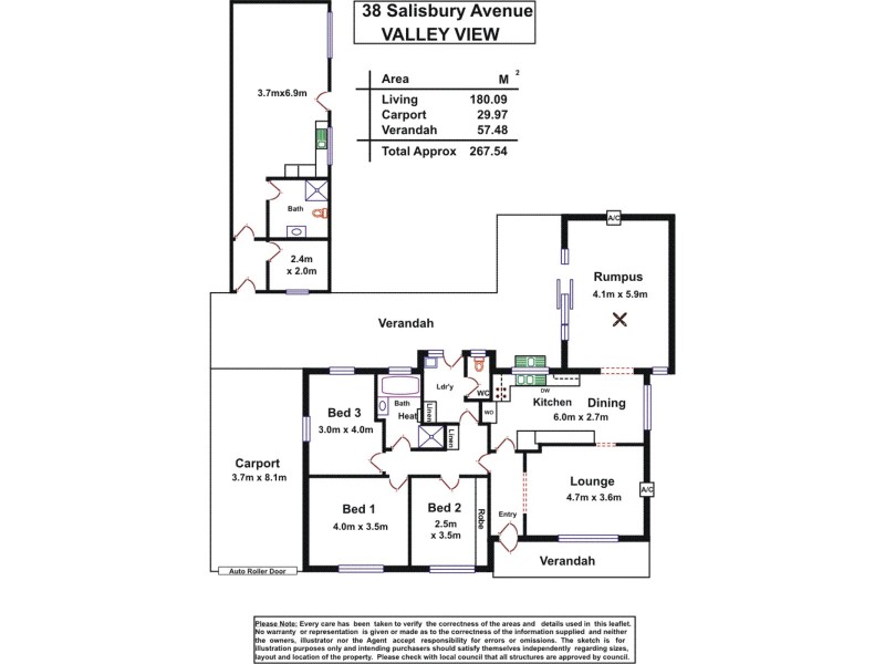 38 Salisbury Avenue, Valley View SA 5093 Floorplan